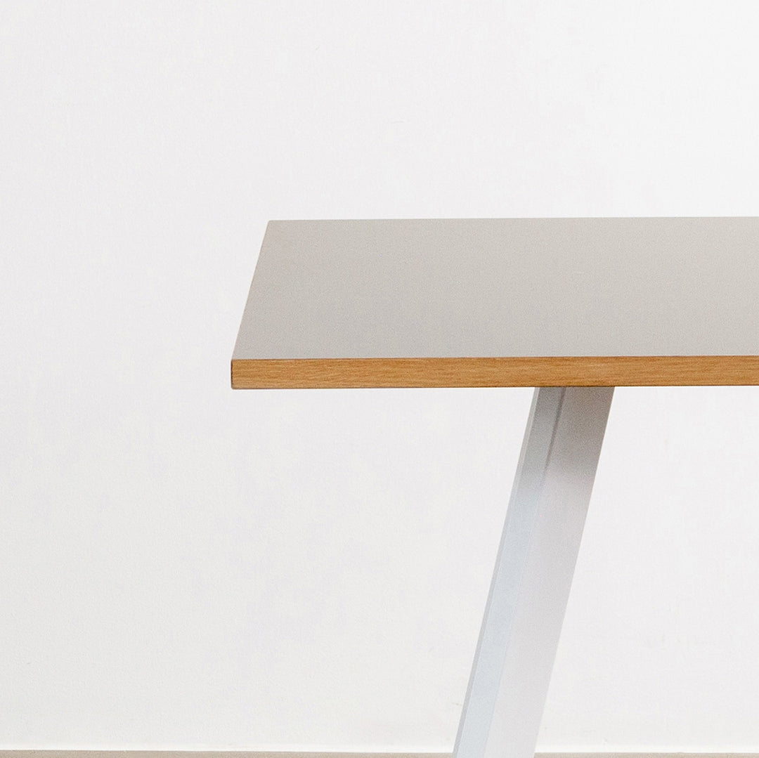 THE CAFE TABLE / リノリウム White Steel 4pin × スクエア 60 - 80