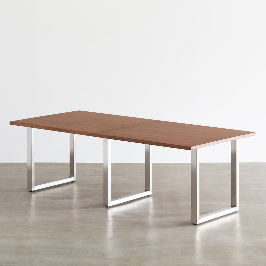 THE TABLE / ラバーウッド ブラウン × Stainless × W181 - 300cm