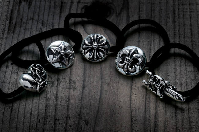 CHROME HEARTS (クロムハーツ) HAIRBAND ハートボタンヘアゴム