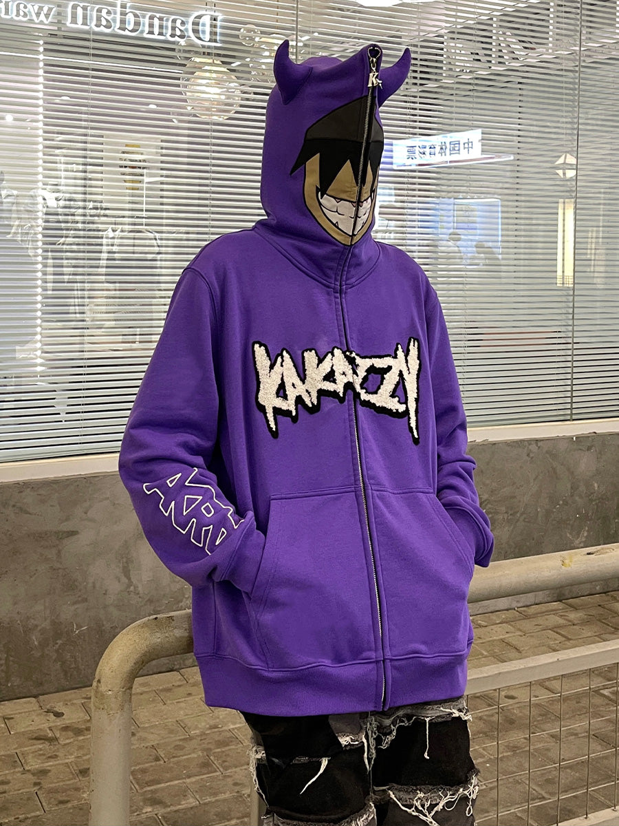 Kakazzy Full Zip Hoodie Purple – kakazzy