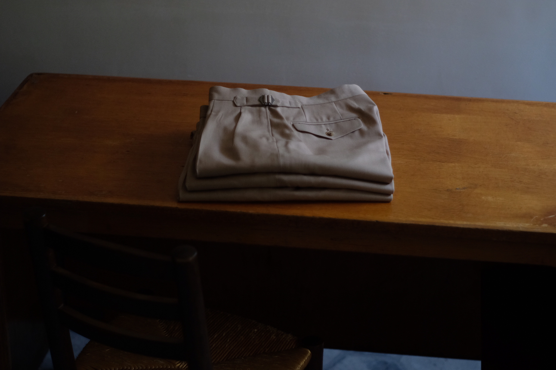 002 Dress Trousers ( HS ) Sand Beige - 手記 ｜ 柿乃葉 / KAKINOHAHANARE