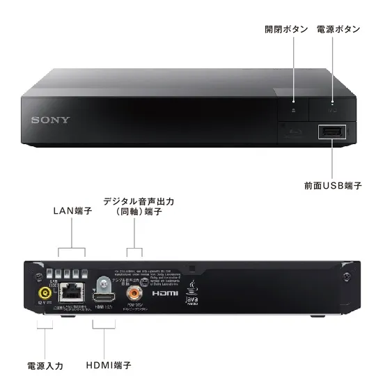 SONY】 ブルーレイプレイヤー 【箱・説明書付き】 取扱説明書