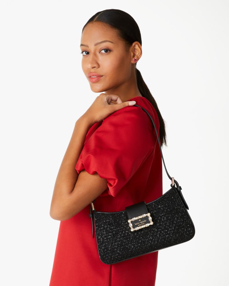 Reegan Tinsel Tweed Small Shoulder Bag | Kate Spade Outlet | Kate