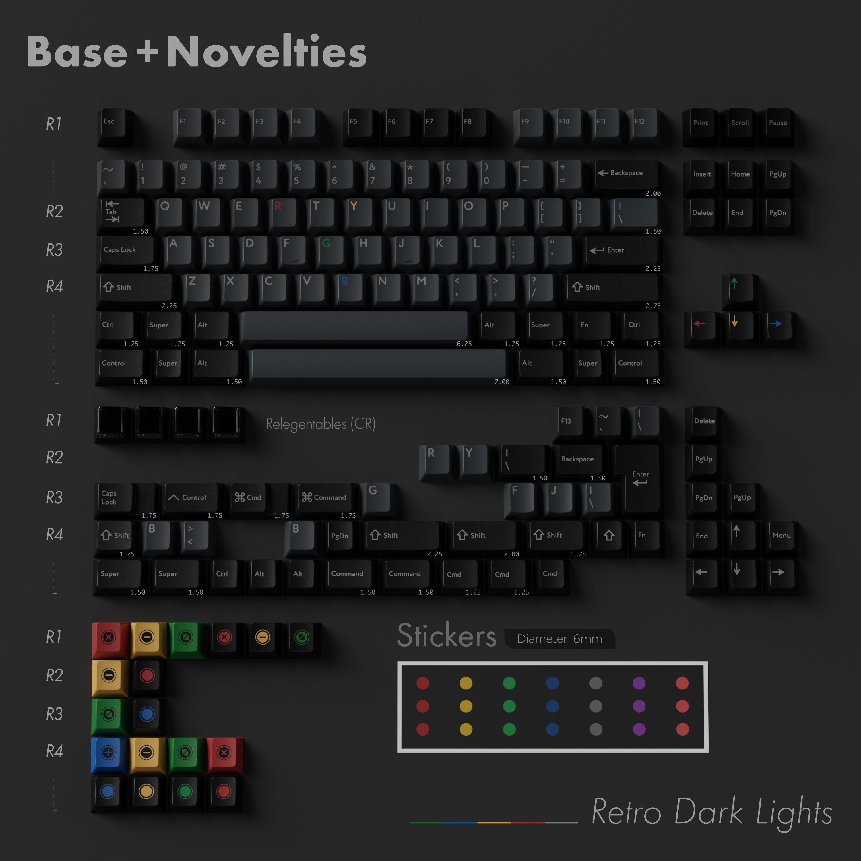 PBTfans Retro Dark Lights – KBDfans® Mechanical Keyboards Store