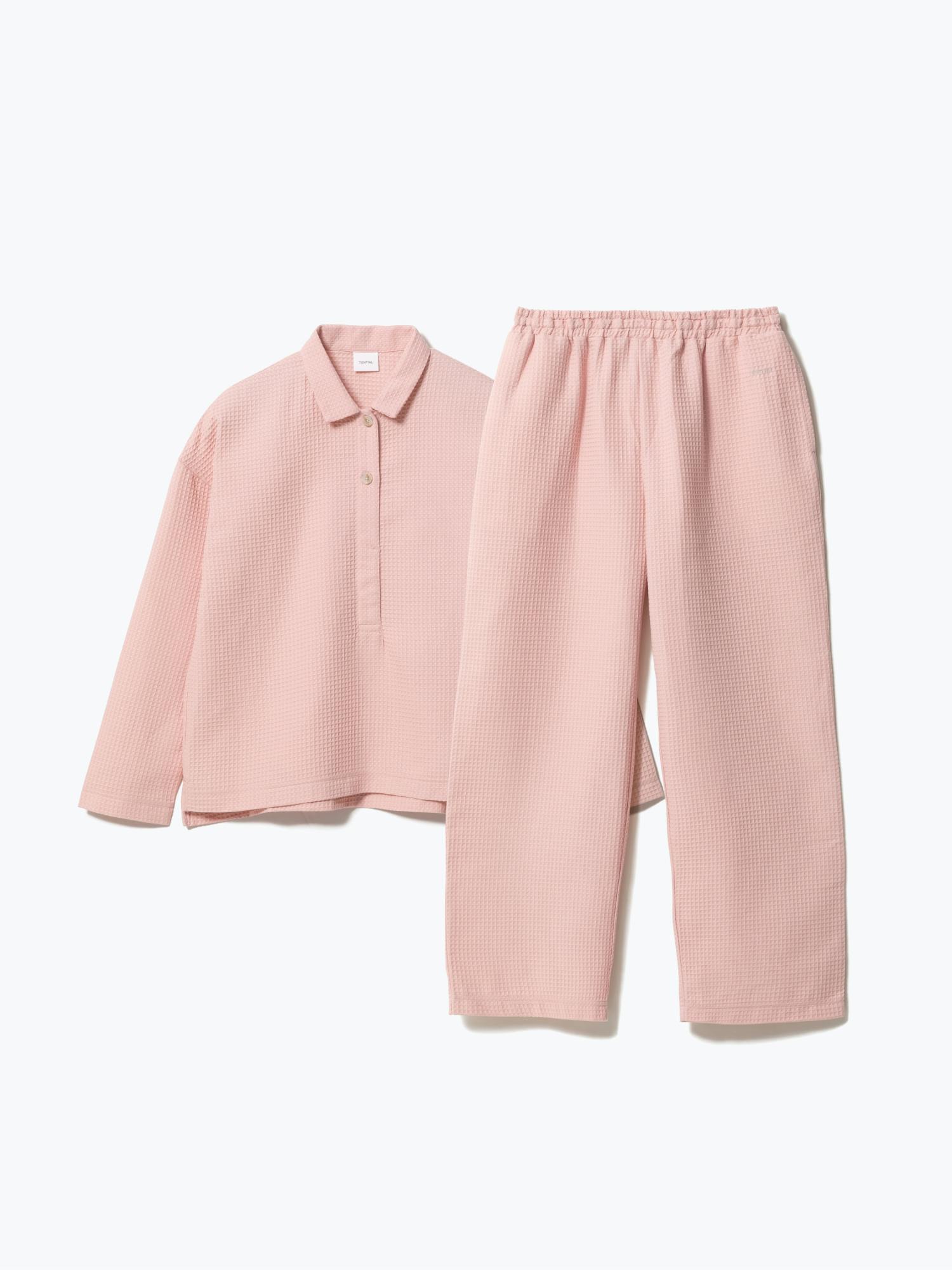 BAKUNE Waffle Women's 上下セット（長袖シャツ・ロングパンツ）_25SS