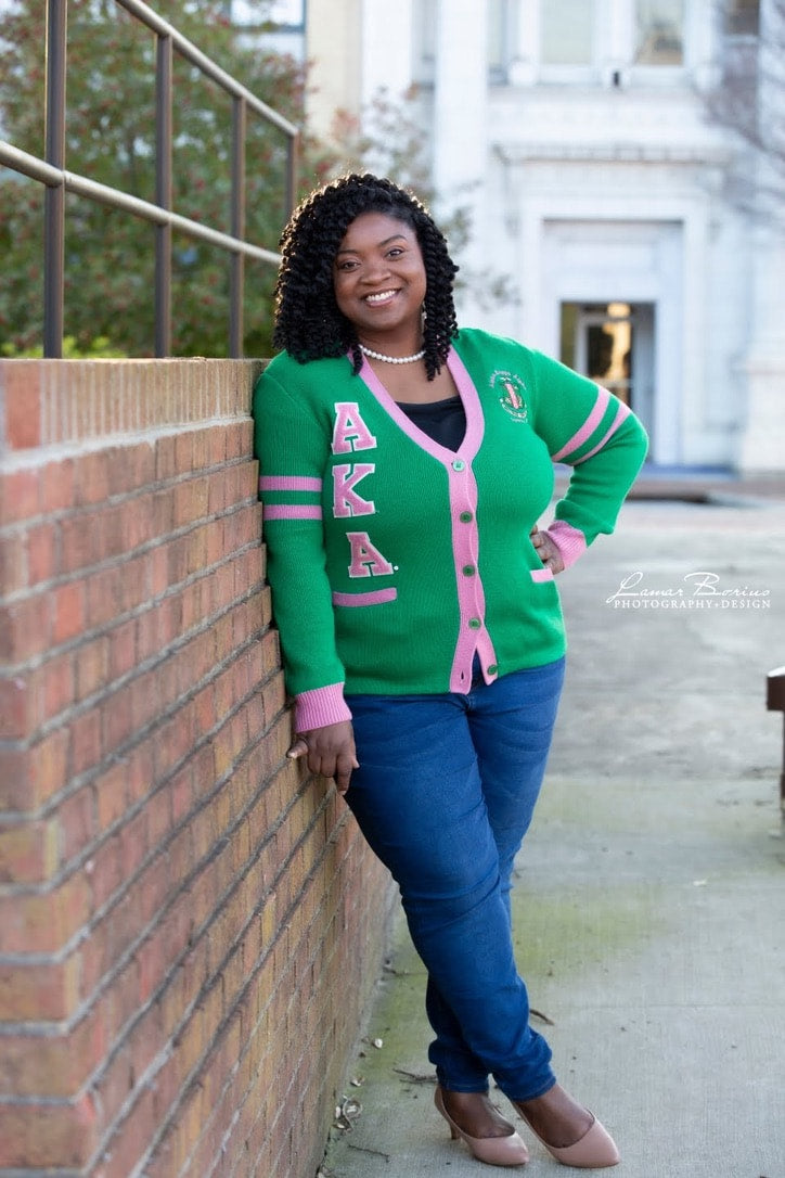 AKA Green/Pink Cardigan – Kendalls Greek
