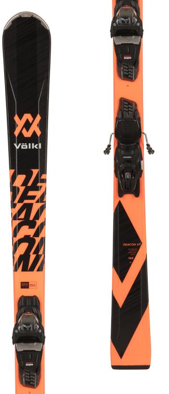 Völkl Black - Yellow 2023 Völkl Deacon XT skis with Marker VMot1