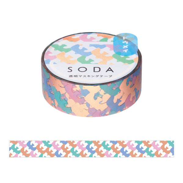 SODA バード (15mm) CMTH15-005 透明 マスキングテープ｜キングジム