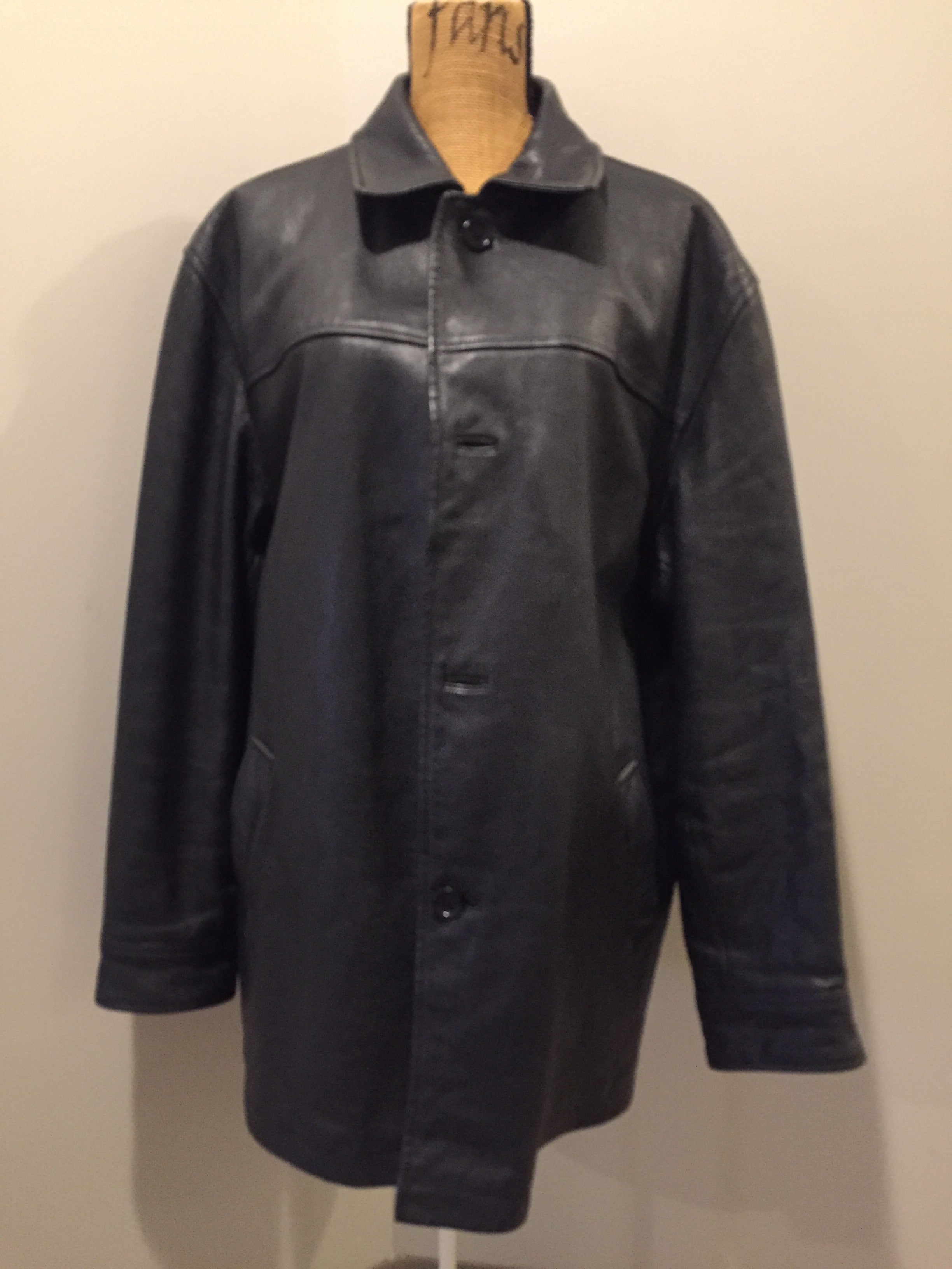 Gap Black Leather Jacket – KingsPIER vintage
