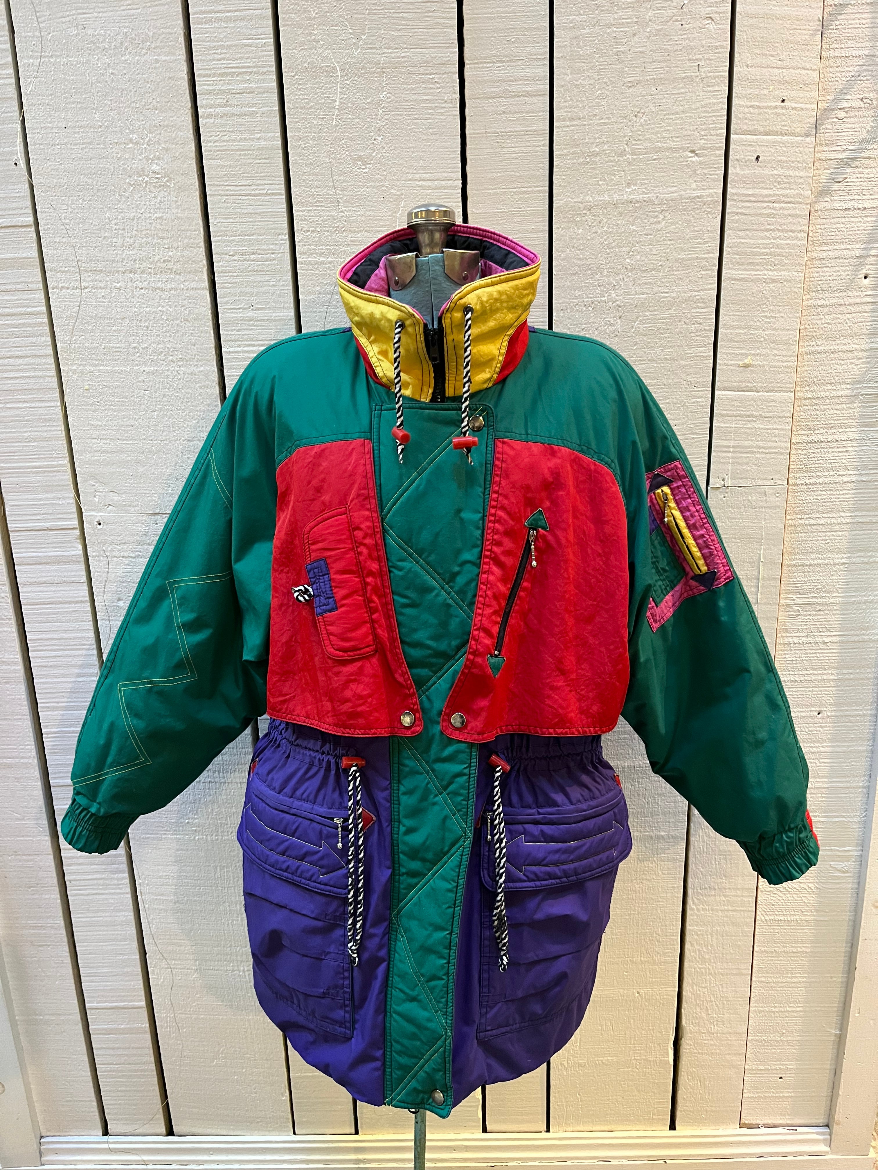 Vintage 80's J.Gallery/ Giacca Down-Filled Ski Jacket, Made in