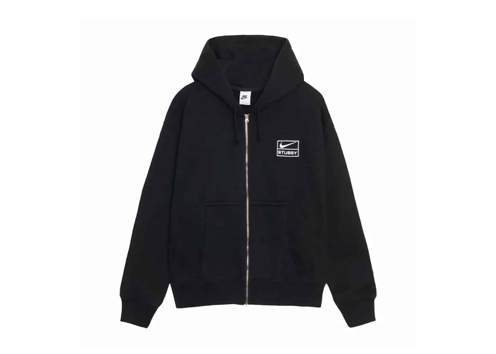 Buy Stussy x Nike Stone Washed Fleece Zip Hoodie Black Online in