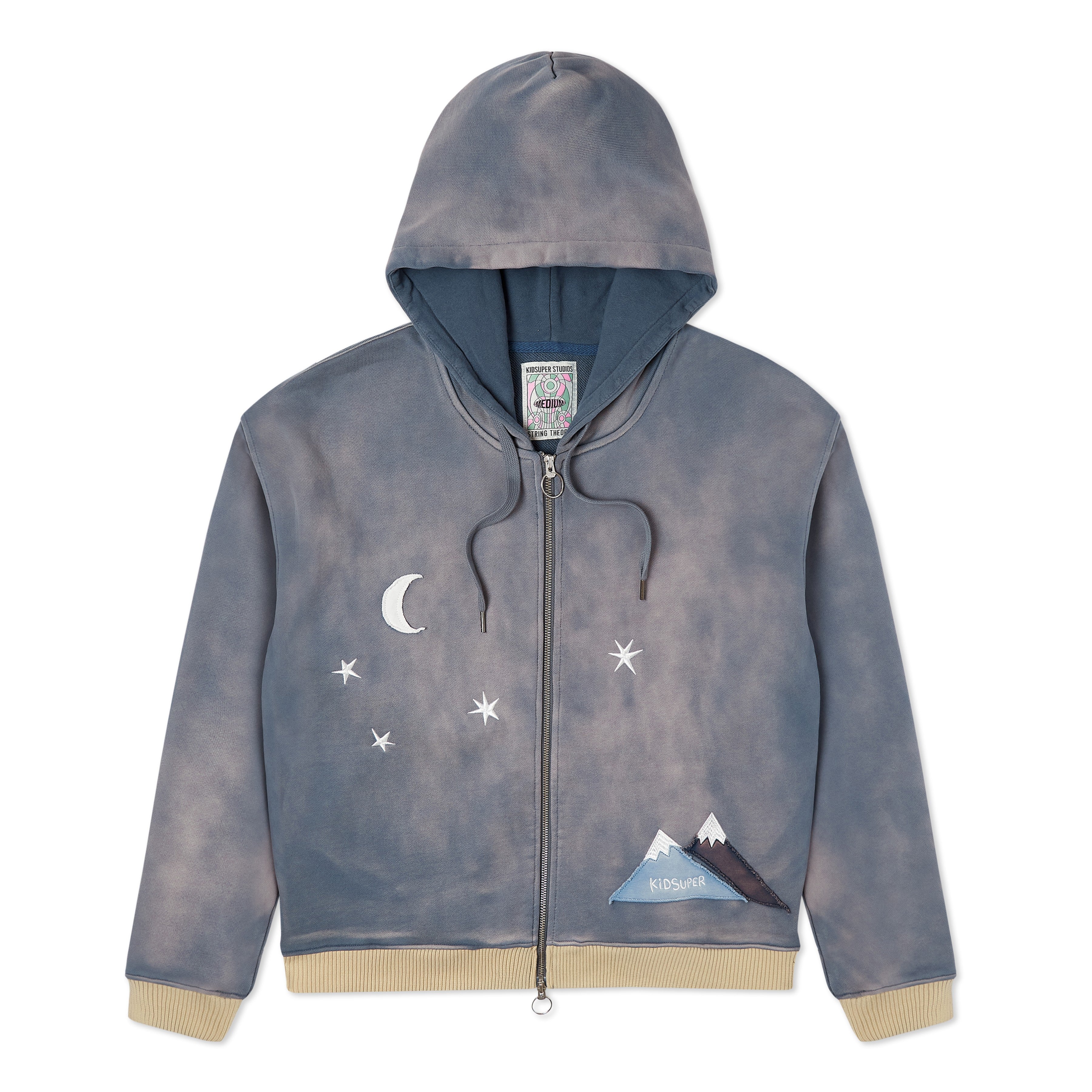 Moon Heavyweight Zip Up Hoodie [Shale] - KidSuper
