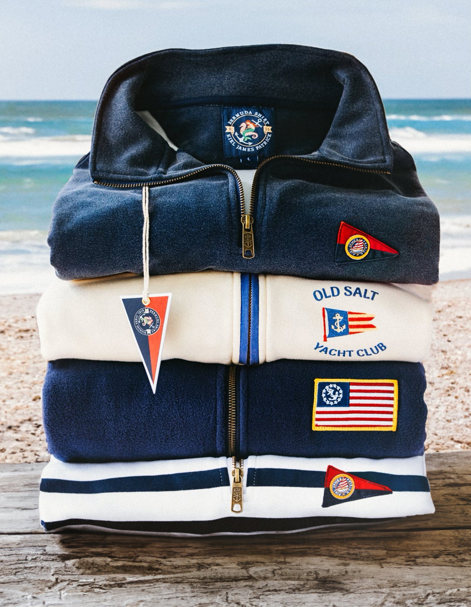 Saltwater Striped Quarter Zip - Men's – Kiel James Patrick