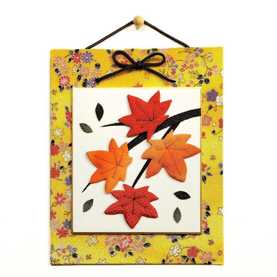 押し絵色紙細工キット なごみの花八景 紅葉 |生地 和柄/和布/ちりめん