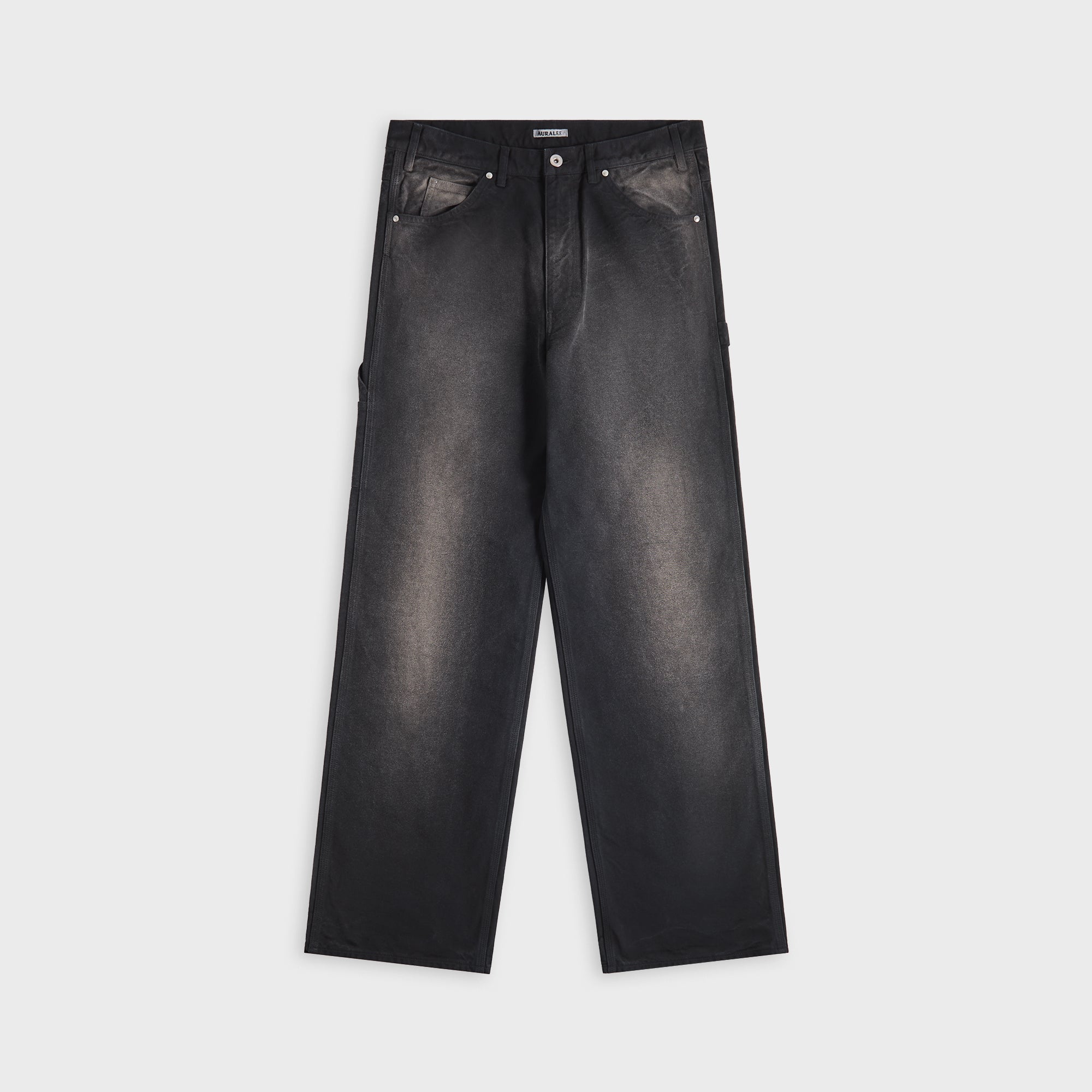 Auralee Product Dyed Organic Cotton Duck Painter Pants - Faded