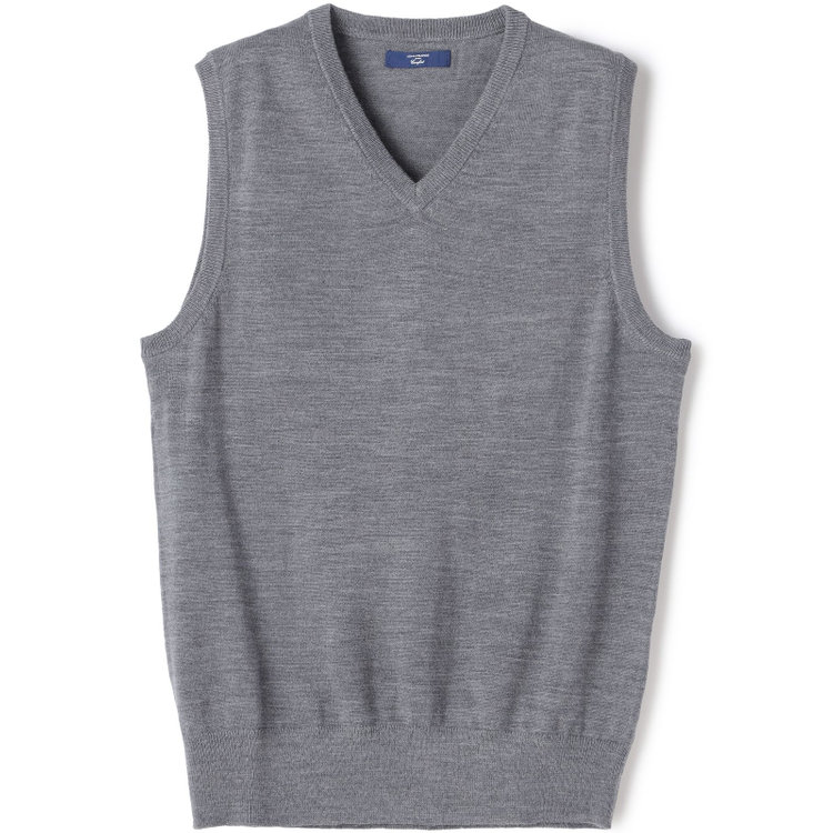 JOHN PEARSE comfort navy】ニットベスト/グレー/ウォッシャブル