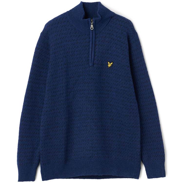 LYLE&SCOTT】ハーフジップアップセーター/ブルー（3532-2801-60_S