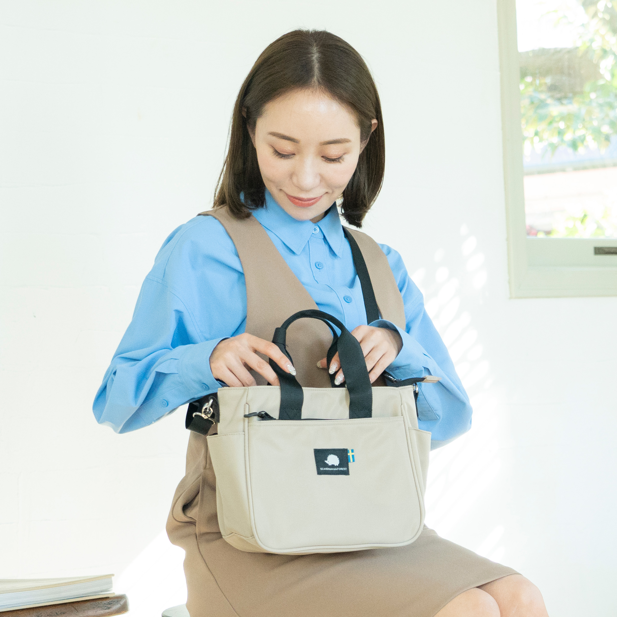 2WAYショルダートートバッグ＜撥水加工＞｜スカンジナビアンフォレスト
