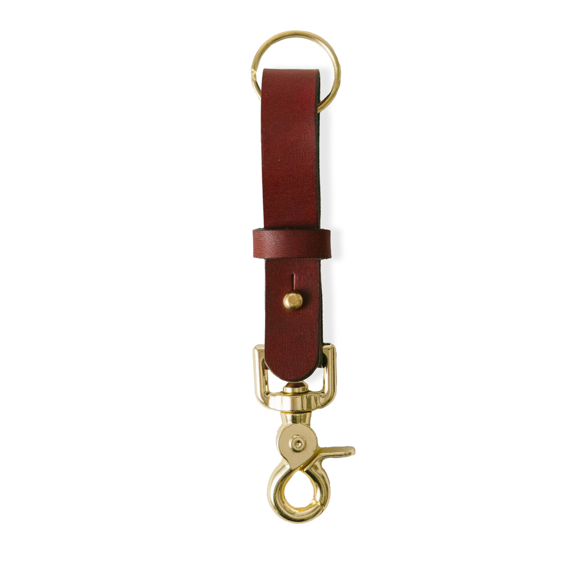 Leather Keychains: Oxblood Key Lanyard | Leather key rings by KMM