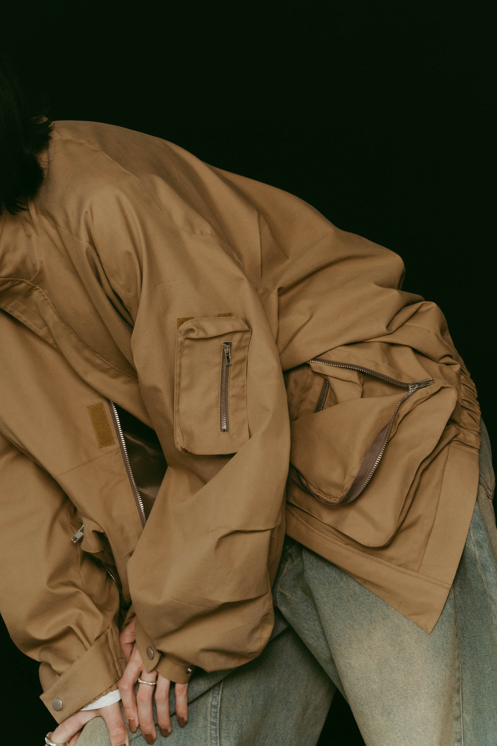 2way nylon blouson(unisex)/camel | KNUTH MARF