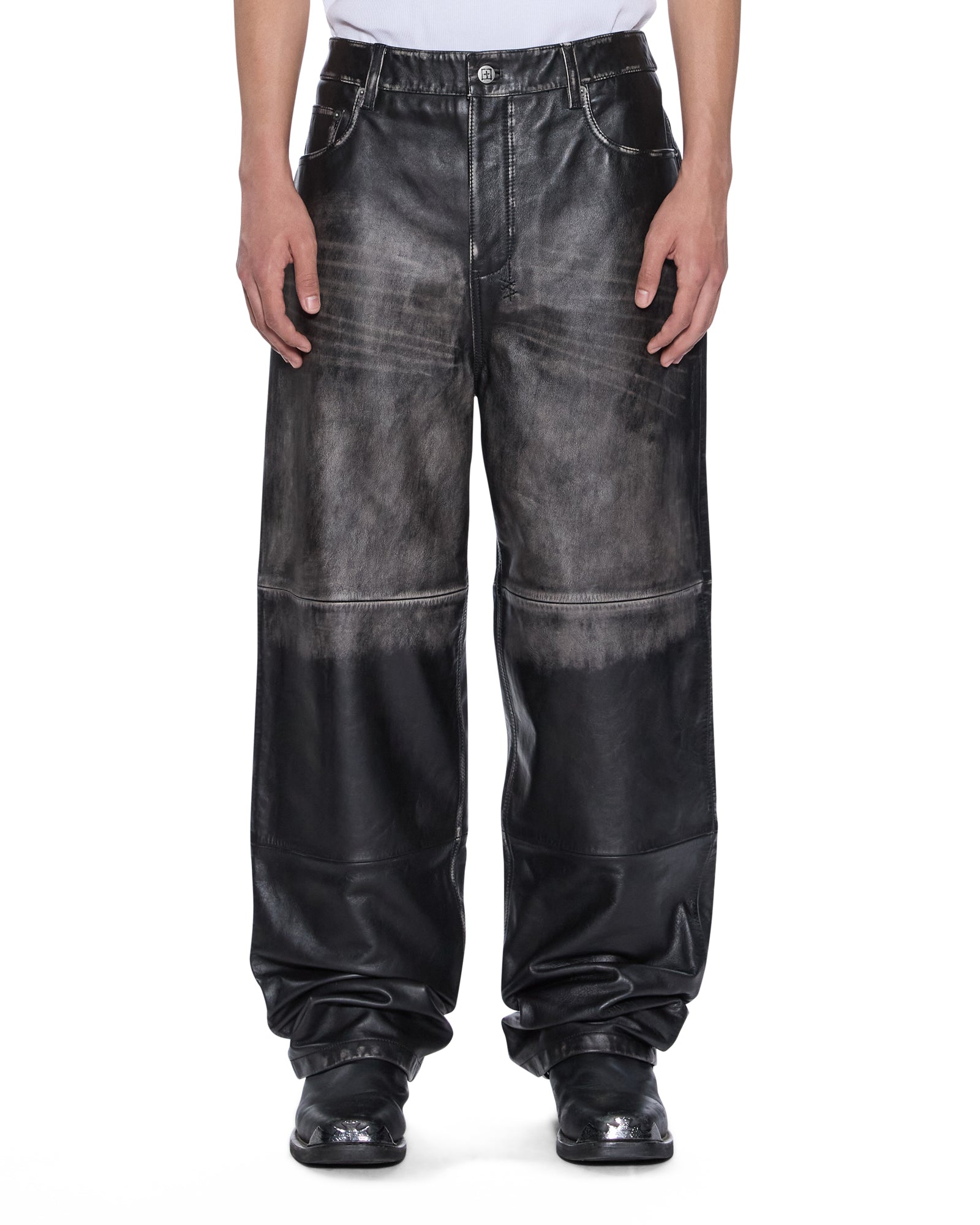 Mens Blackjack Maxx Pant Aged Black Relaxed Denim Jeans | Ksubi ++