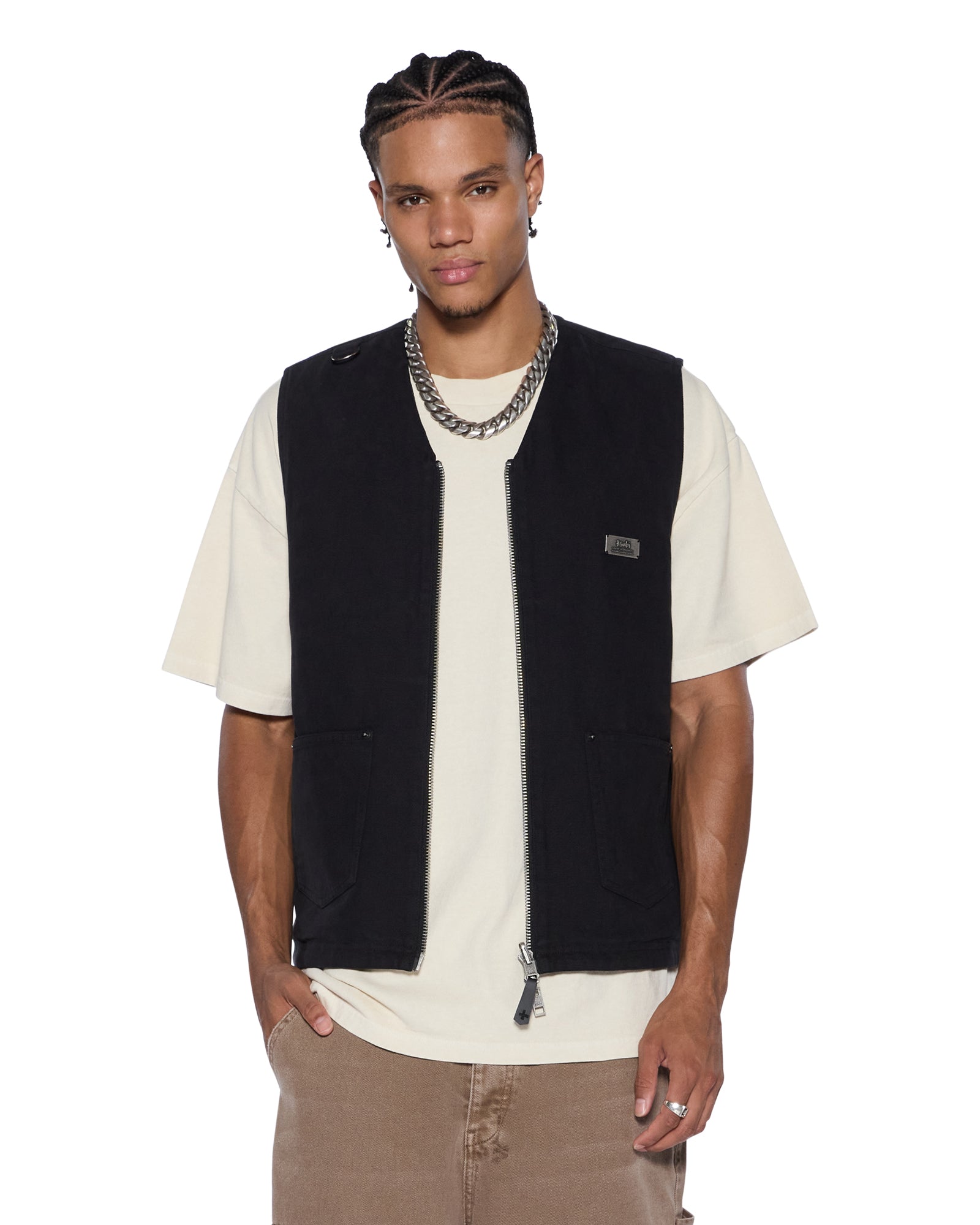 Mens Battler Vest Black Fashion Tops | Ksubi ++