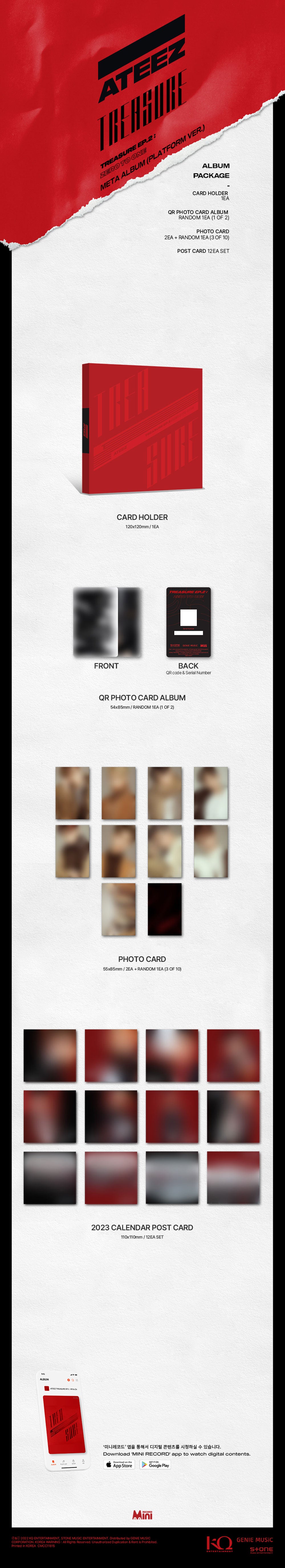 ATEEZ - TREASURE EP.2 : Zero To One [2nd Mini Album - Platform Ver