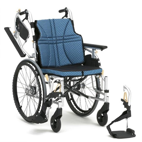 日進医療器 多機能車椅子 NA-U2W・BG 折りたたみ車いす アルミ製