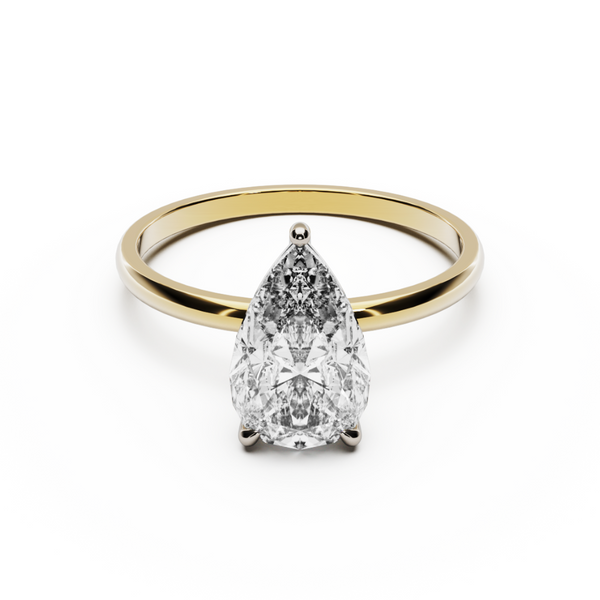 The Milli Pear Solitaire Ring 18K | ラボグロウンダイヤモンド 婚約指輪