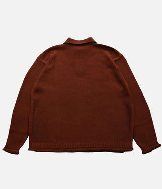 Olde H&Daughter / SILK COTTON HALF ZIP P/O (BROWNIE) – LAFUNQUE