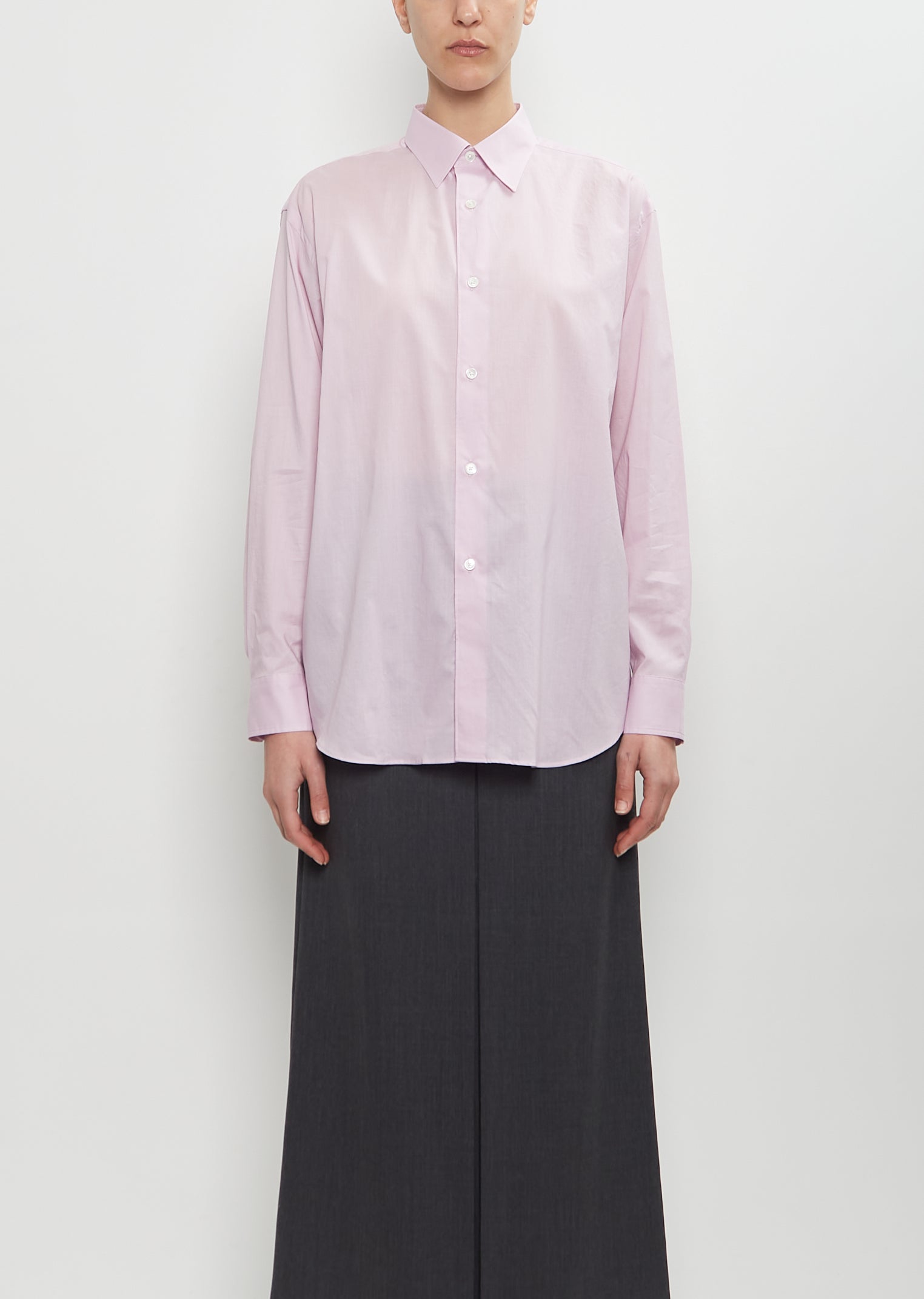Washed Finx Typewriter Shirt — Light Pink – La Garçonne