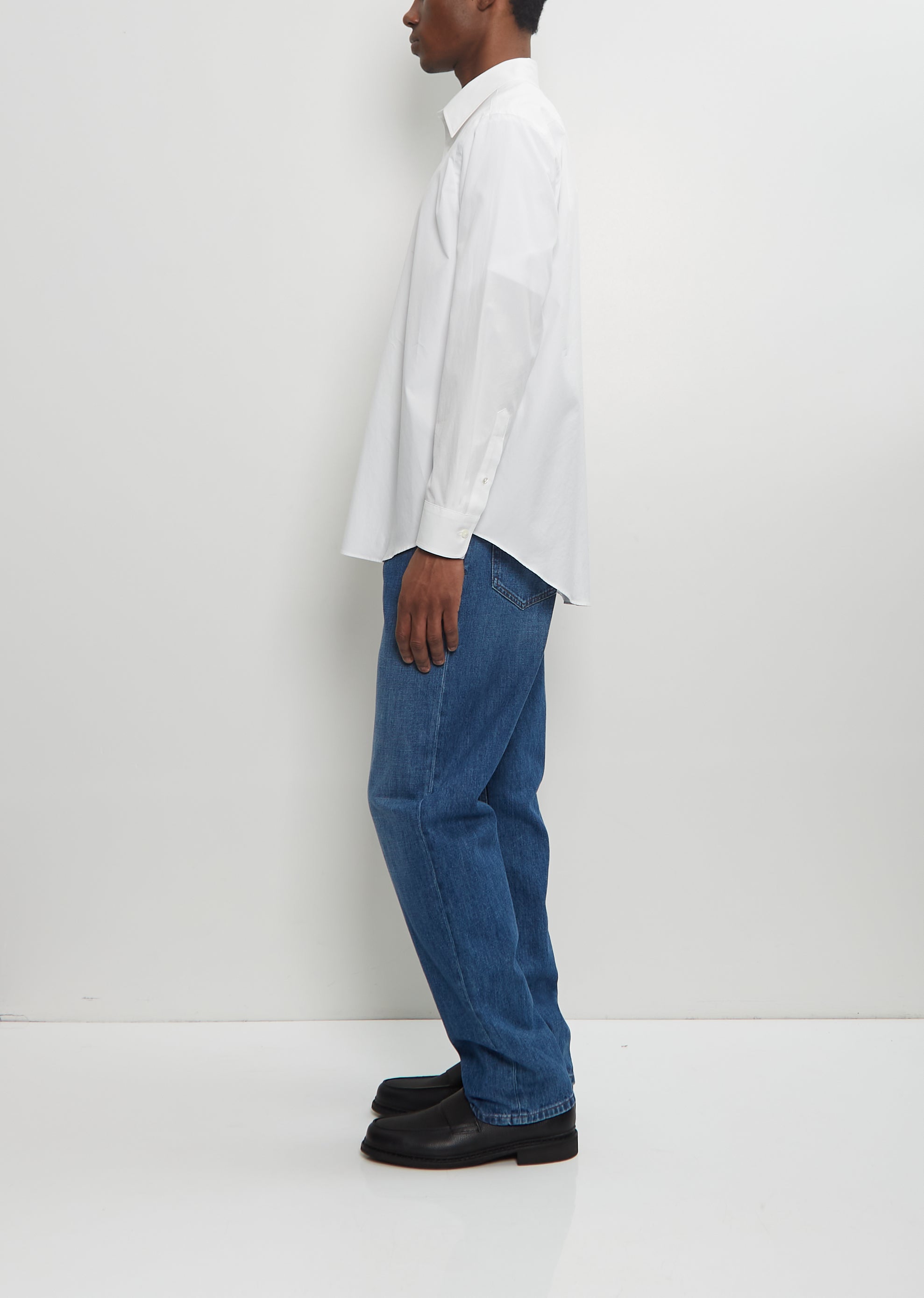 Washed Finx Twill Shirt — White – La Garçonne