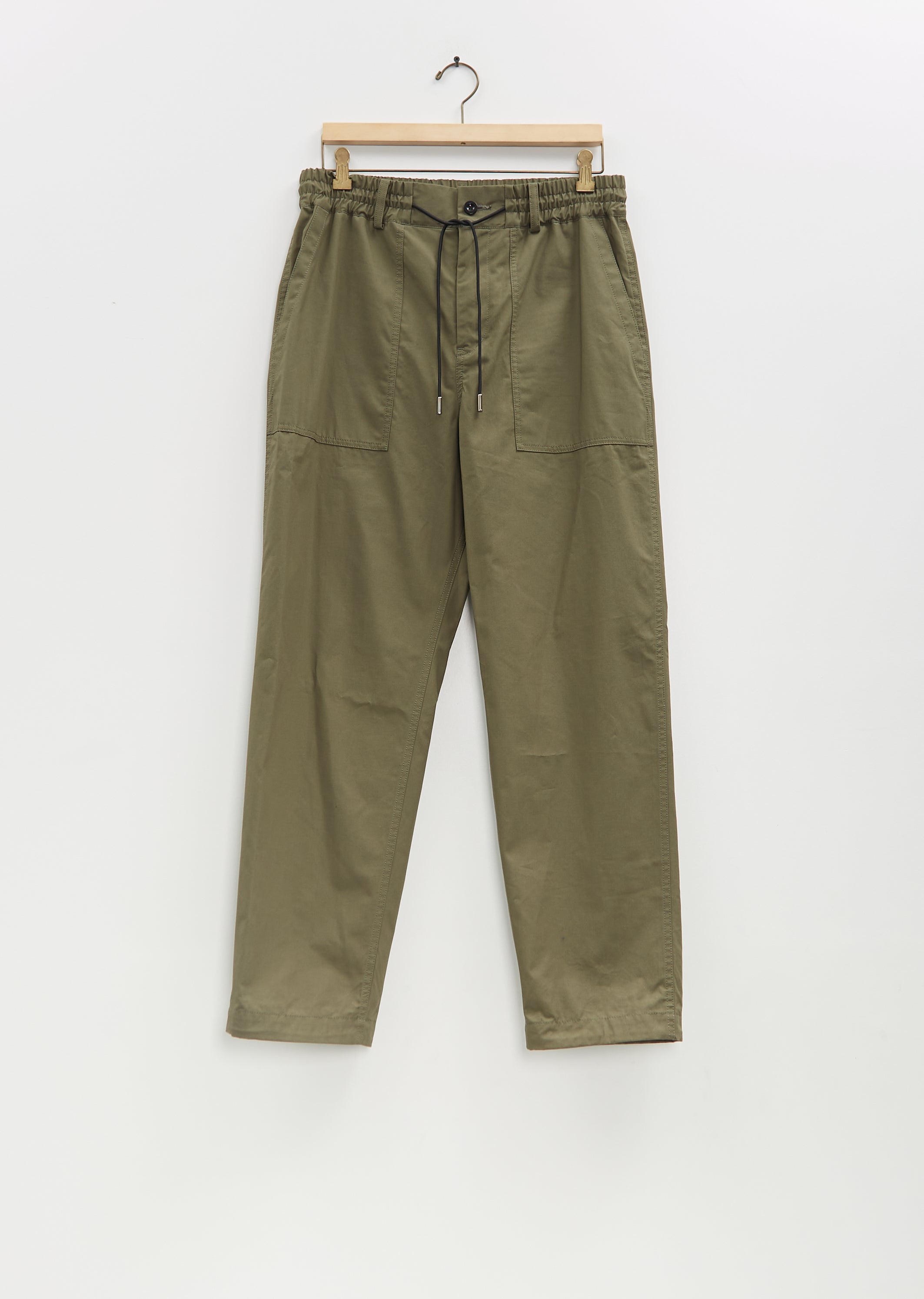 Cotton Nylon Oxford Pants — Khaki – La Garçonne