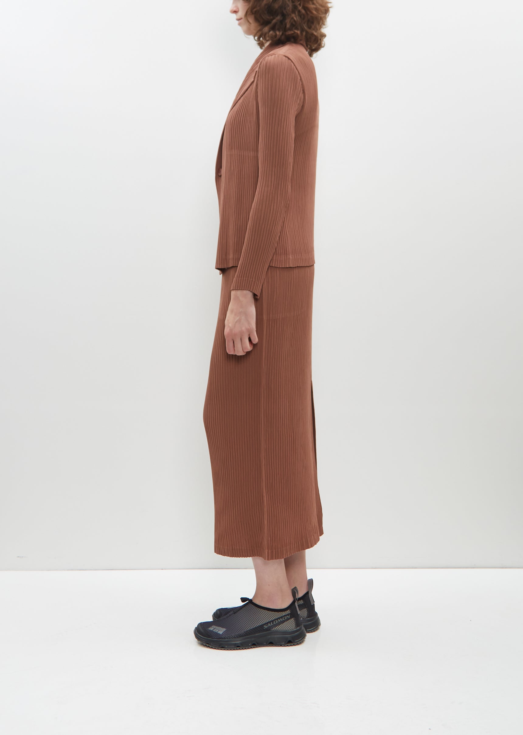 Hatching Pleats Jacket – La Garçonne