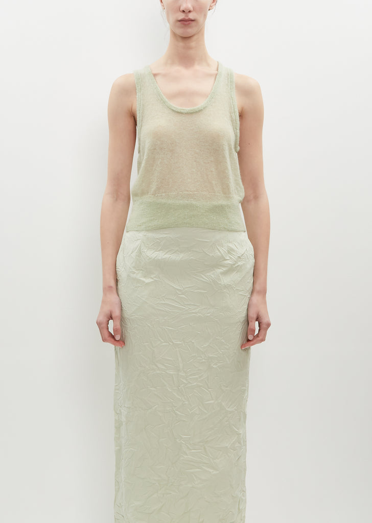 Kid Mohair Sheer Knit Tank - Light Green – La Garçonne