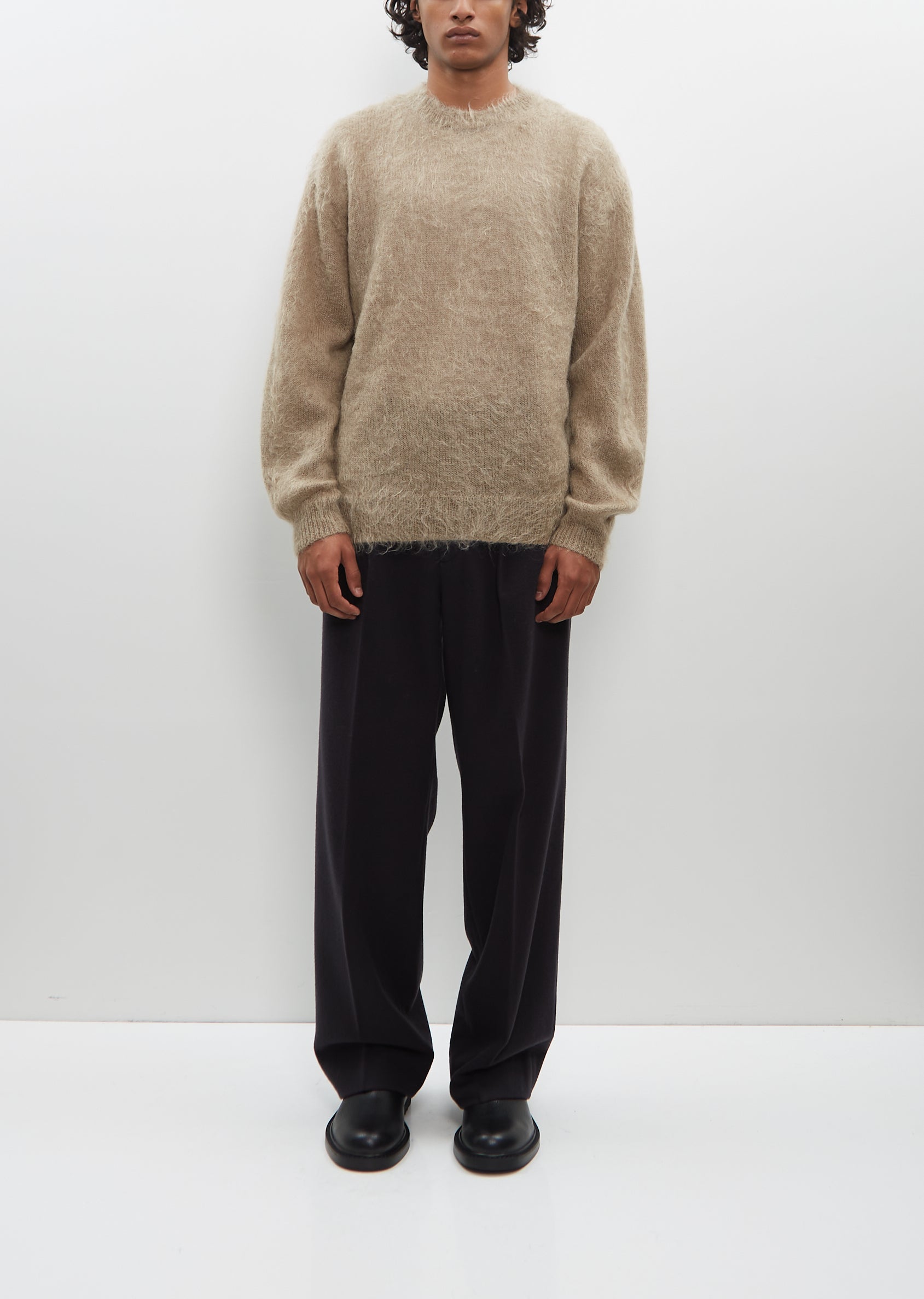 Brushed Super Kid Mohair Knit Pullover – La Garçonne