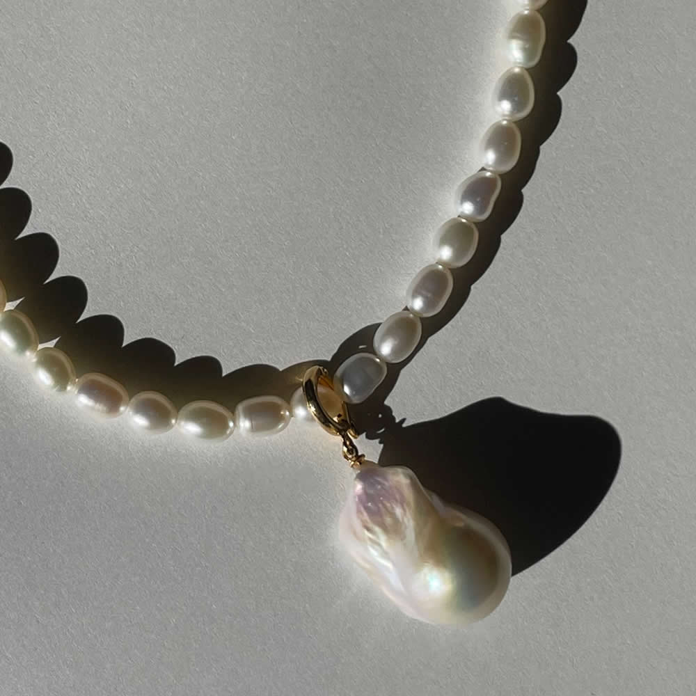 Baroque Pearl Pendant Top（GOLD） – LARICA
