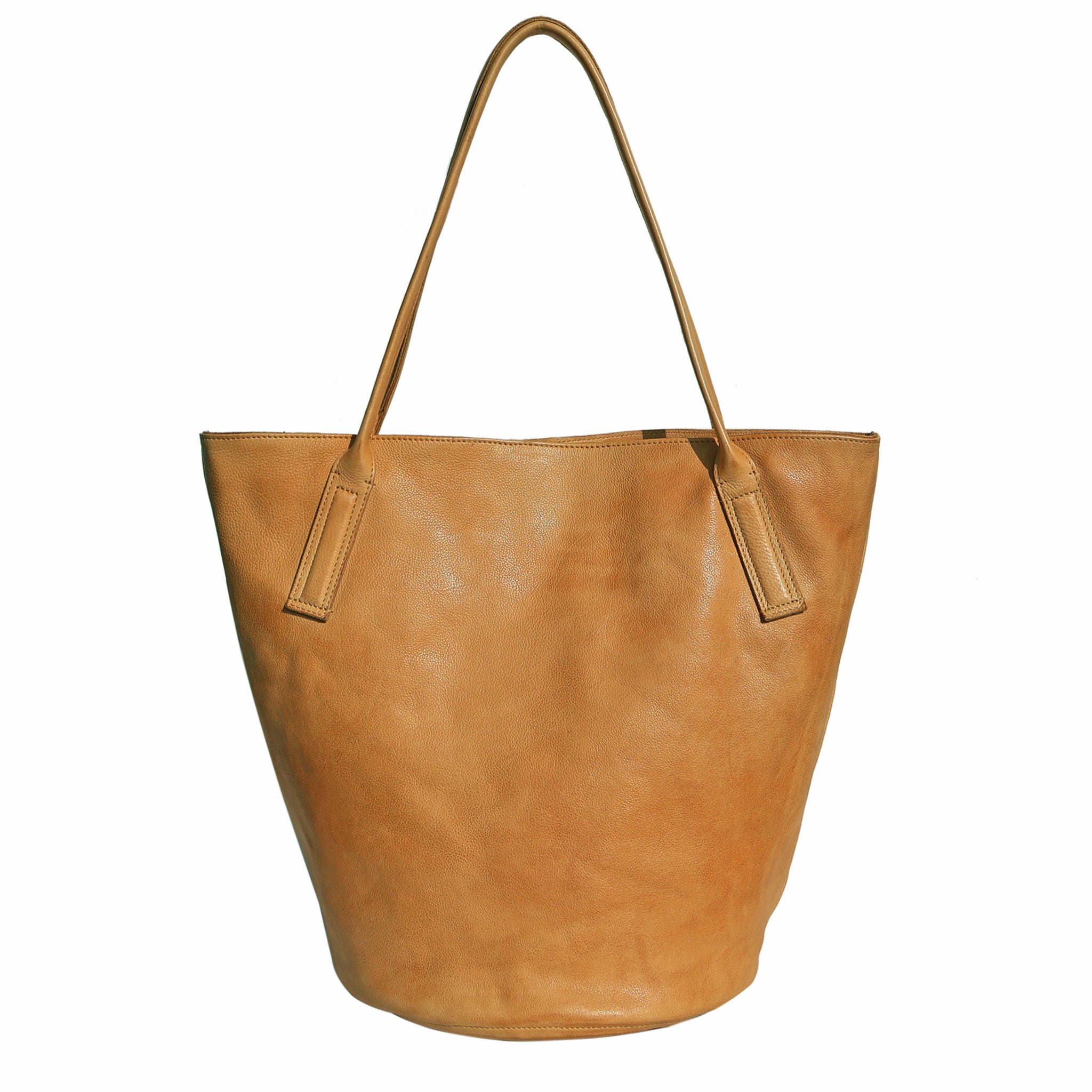 Buy the Miles Leather Tote Bag | Circular Basket Tote Bag