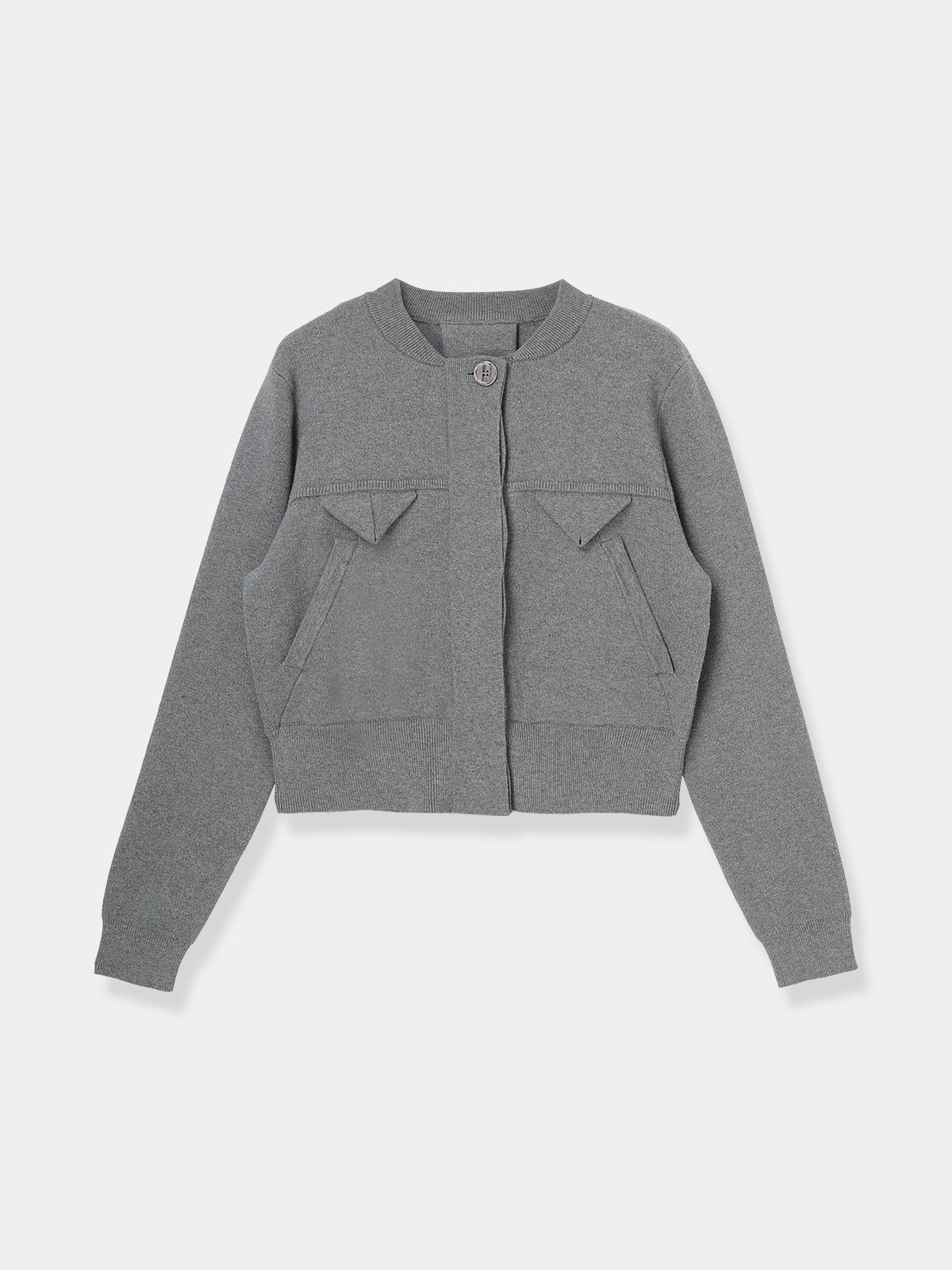 Compact Knit Cashmere Blouson – L'AUBE BLANC