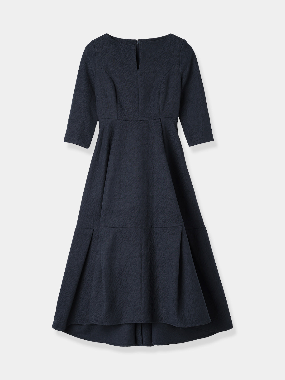 Keyneck Jacquard Dress – L'AUBE BLANC