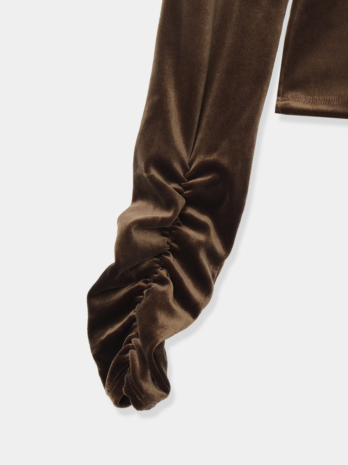 Sharp Neck Velour Tops – L'AUBE BLANC