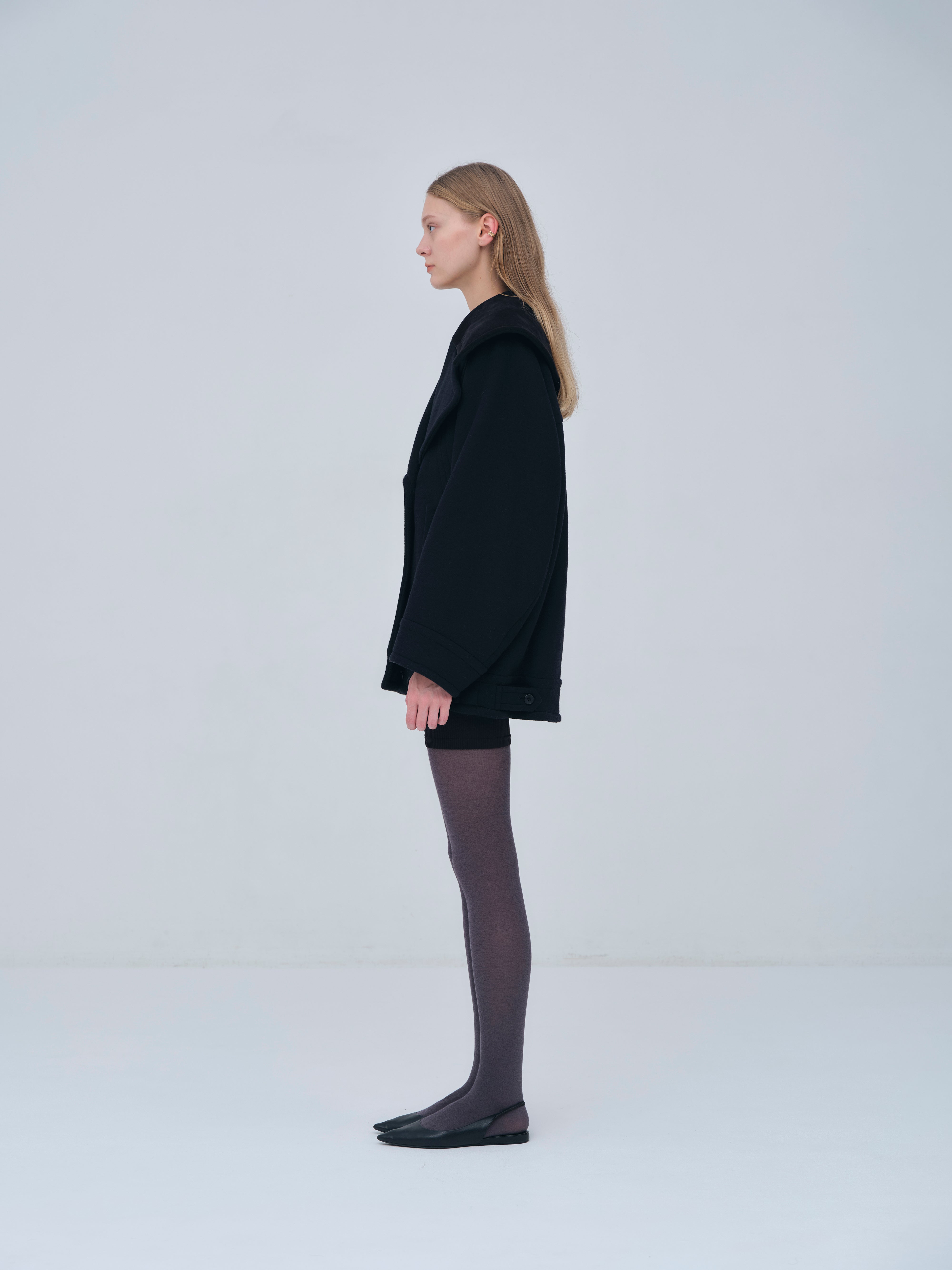 Signature Wide Lapel Mid Coat – L'AUBE BLANC