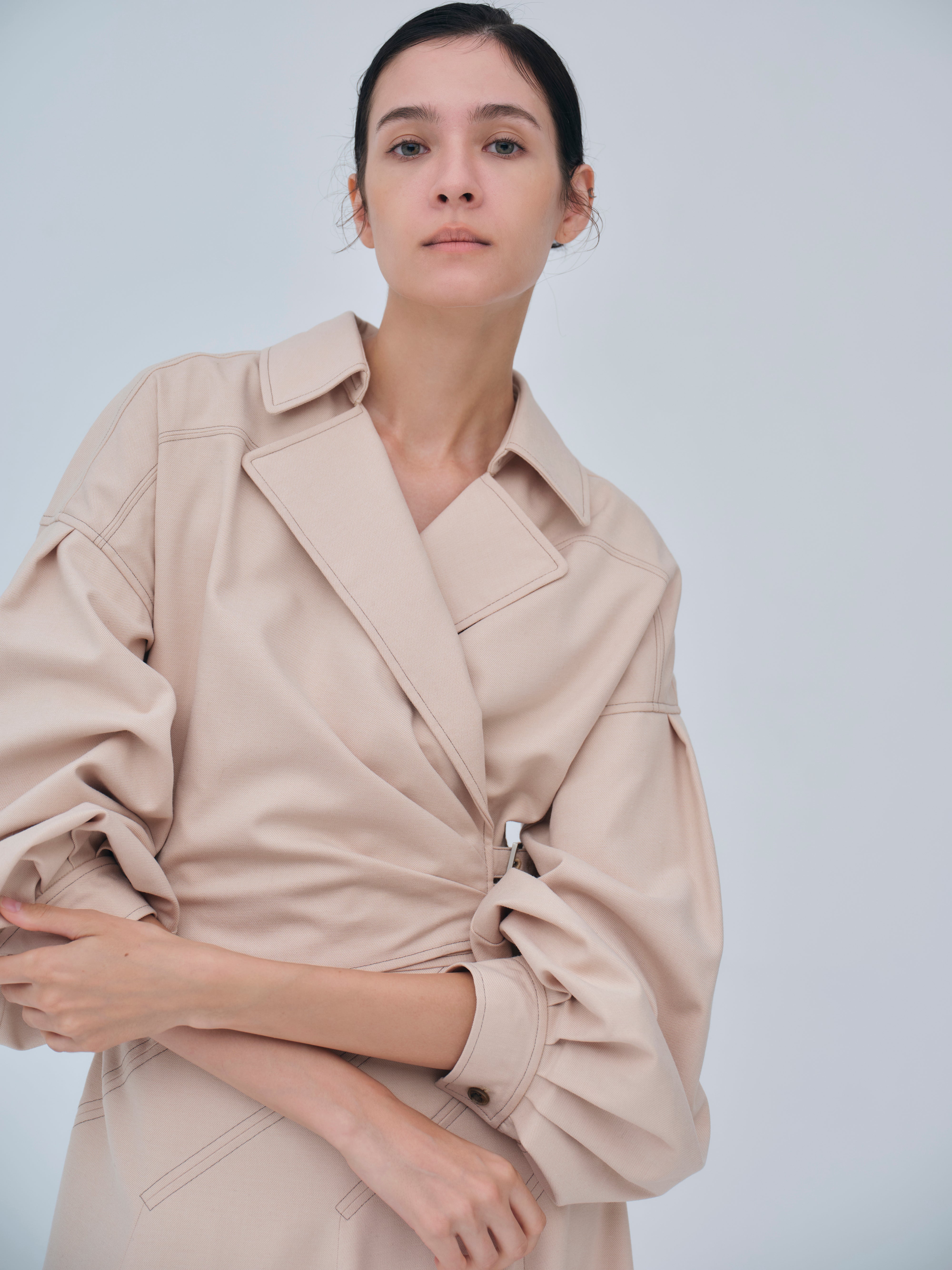 Asymmetric Side Buckle Dress – L'AUBE BLANC