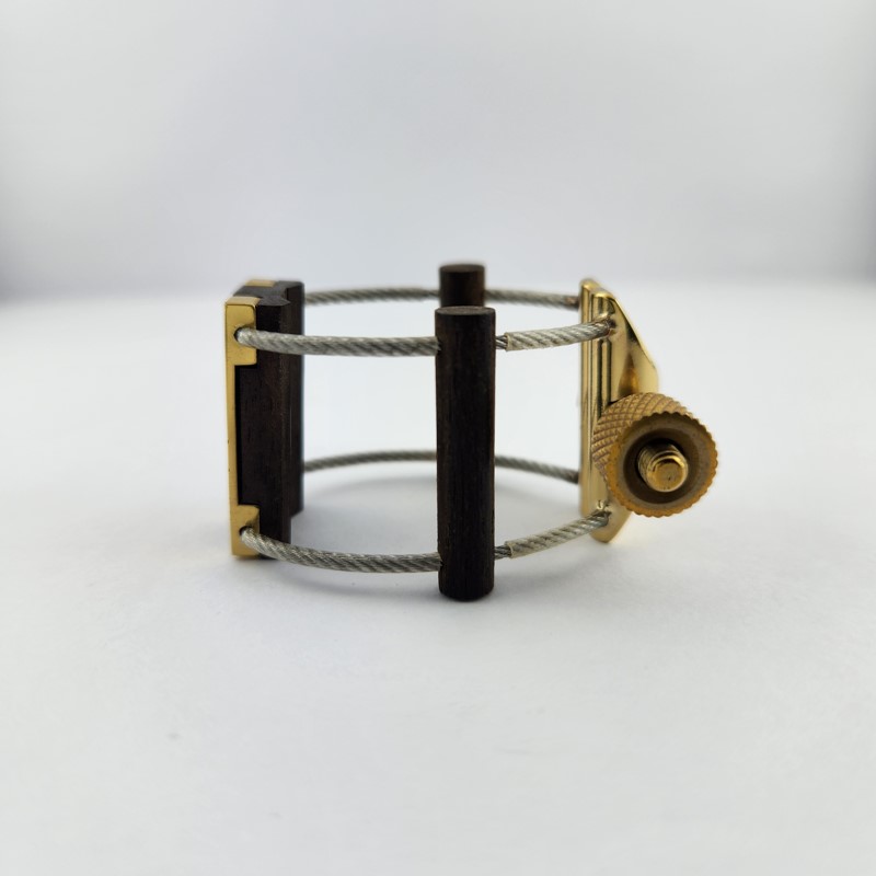中古品/lig14】Kプルーム / テナーサックス用リガチャー wood brass