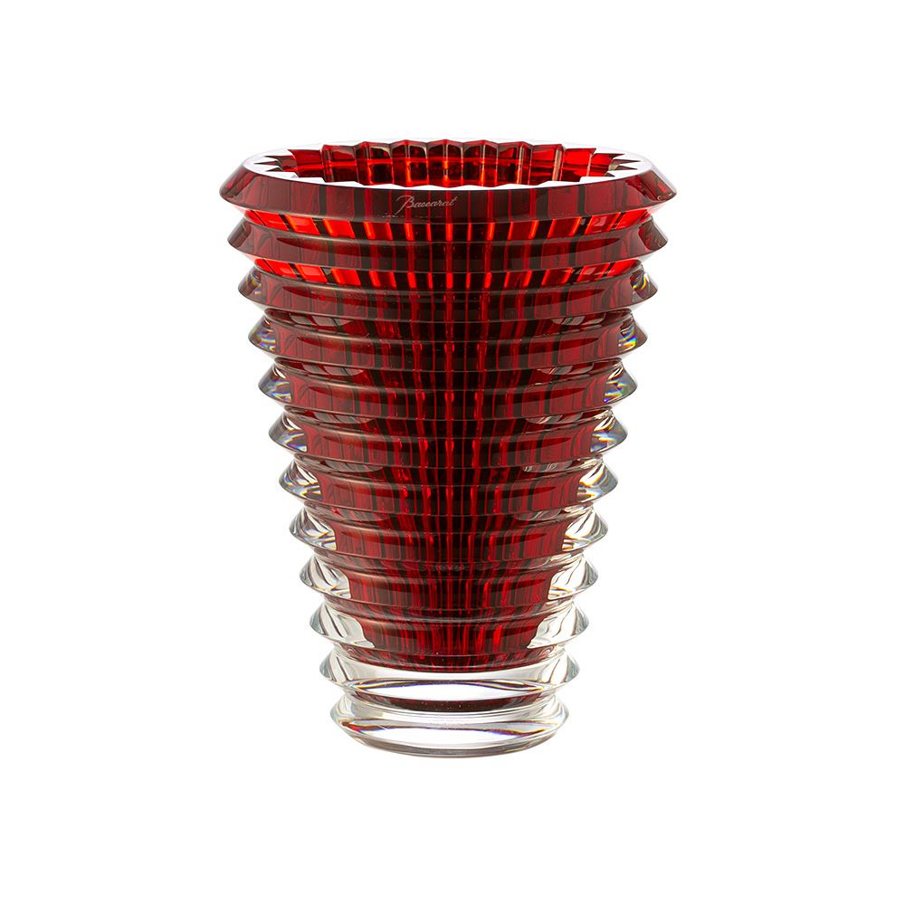 バカラ（Baccarat） ルクソール ベース（花瓶） 23cm レッド 2-813-624