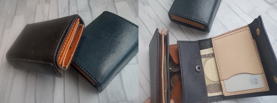 エムピウ ミッレフォッリエ風のウォレット レザークラフトの作品