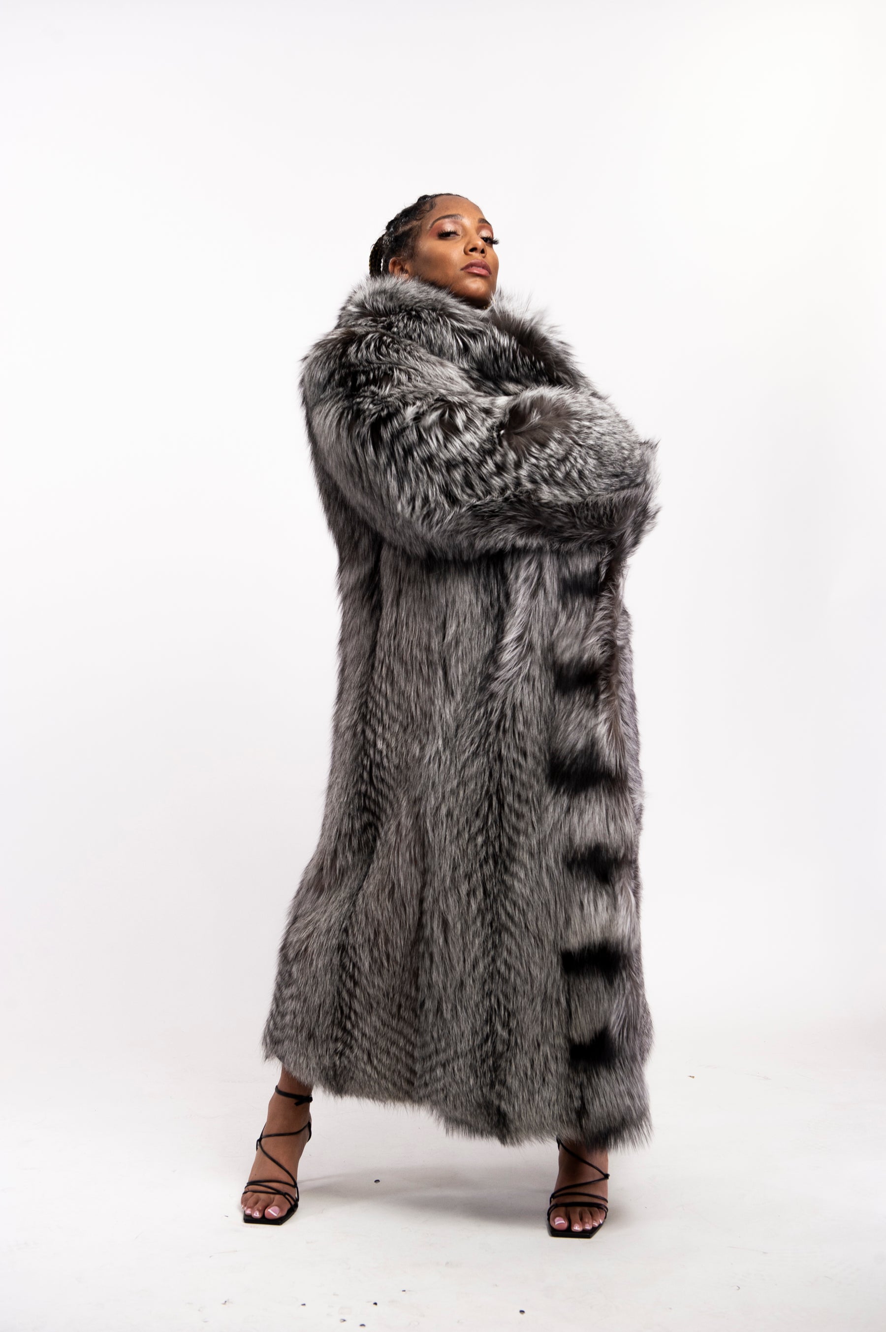 Women's Silver Fox Full Length [Black] – LeatherKloset