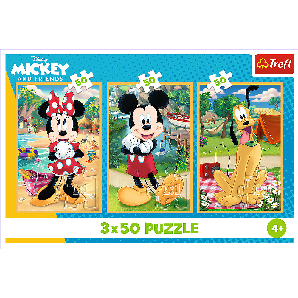 Puzzle - 3x50 - Mice on vacation Disney Trefl 34881 | Toys