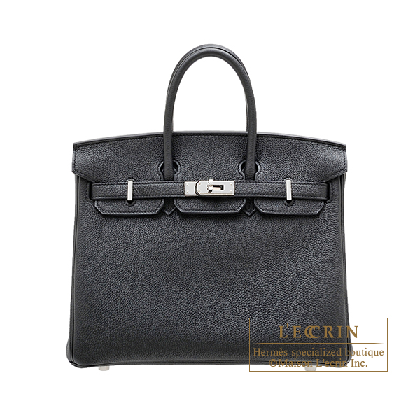 Hermes Birkin bag 25 Black Togo leather Silver hardware | L'ecrin