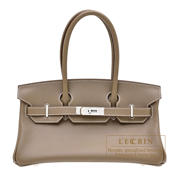 Hermes Birkin Shoulder light bag 29 Etoupe grey Evercolor leather
